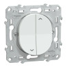 Ovalis - interrupteur 2 boutons pour volet roulant- 6AX -Blanc - S320208 Schneider Electric