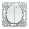 Ovalis - interrupteur 2 boutons pour volet roulant- 6AX -Blanc - S320208 Schneider Electric