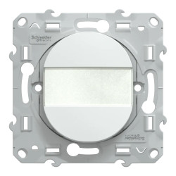 Ovalis - poussoir à fermeture avec porte-étiquette - 10AX - Blanc - S320266 Schneider Electric