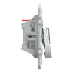 Ovalis - poussoir à fermeture avec porte-étiquette - 10AX - Blanc - S320266 Schneider Electric