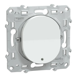 Ovalis - poussoir à fermeture lumineux - 10AX - LED bleu 250V - Blanc - S320276 Schneider Electric
