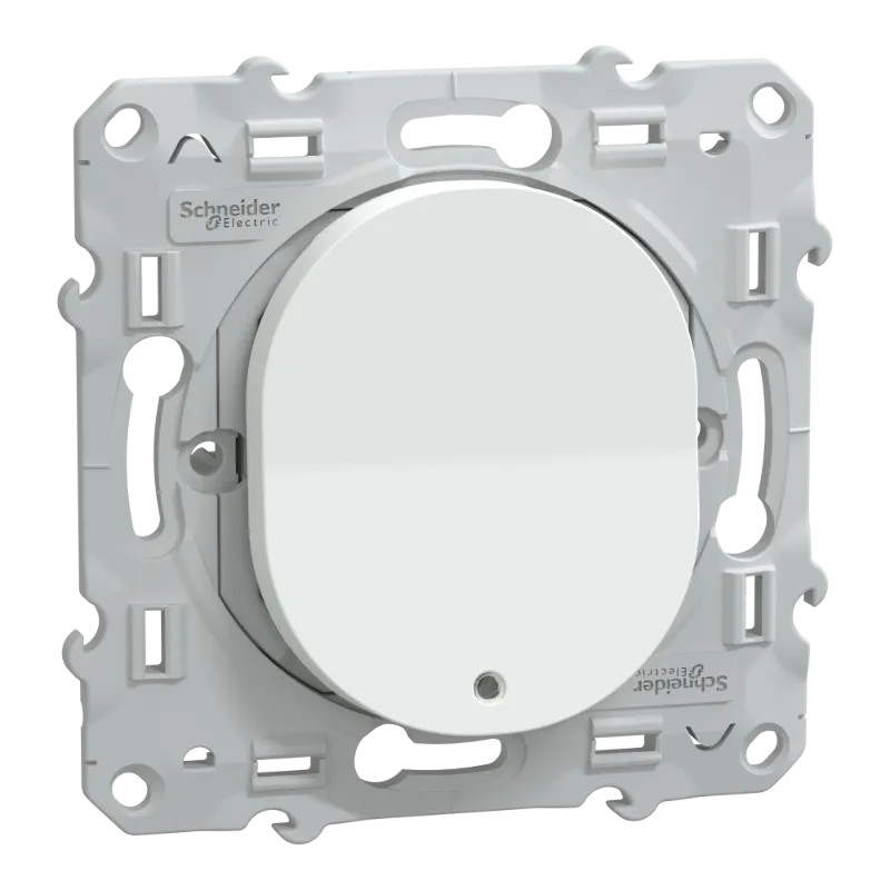 Ovalis - poussoir à fermeture lumineux - 10AX - LED bleu 250V - Blanc - S320276 Schneider Electric