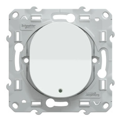 Ovalis - poussoir à fermeture lumineux - 10AX - LED bleu 250V - Blanc - S320276 Schneider Electric