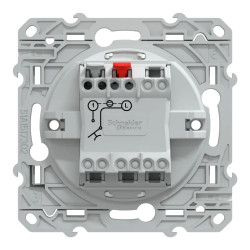 Ovalis - poussoir à fermeture lumineux - 10AX - LED bleu 250V - Blanc - S320276 Schneider Electric