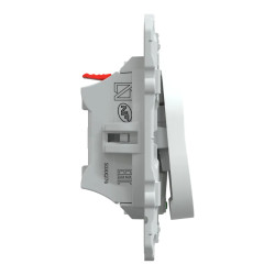 Ovalis - poussoir à fermeture lumineux - 10AX - LED bleu 250V - Blanc - S320276 Schneider Electric