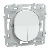 Ovalis - combiné va et vient+poussoir - 10AX - Blanc - S320285 Schneider Electric