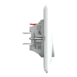 Poussoir Ferm Blanc griffe plq - S321206 Schneider Electric