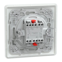 Double VV Blanc griffes plaque - S321214 Schneider Electric