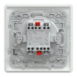 Double VV Blanc griffes plaque - S321214 Schneider Electric