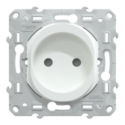 Ovalis - prise de courant à puits 2P 16A - bornes vis - Blanc - S320033 Schneider Electric