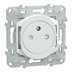 Prise 2P+T affleurante Blanc - S320052 Schneider Electric