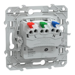 Prise 2P+T affl Griffes Blanc - S320052C Schneider Electric