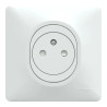 Prise 2P+T affl Blanc grif plq - S321052 Schneider Electric