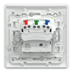 Prise 2P+T affl Blanc grif plq - S321052 Schneider Electric
