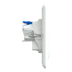 Prise 2P+T affl Blanc grif plq - S321052 Schneider Electric