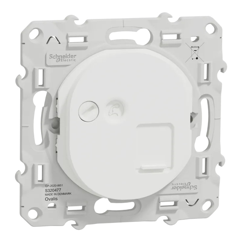 Ovalis - prise RJ45 cat.6a STP - grade 3 (multimédia +) - Blanc - S320477 Schneider Electric