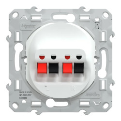 Ovalis - Prise haut parleur - 2 sorties - Blanc - S320488 Schneider Electric