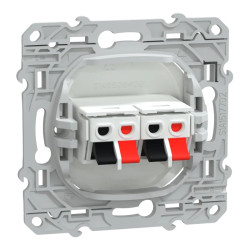 Ovalis - Prise haut parleur - 2 sorties - Blanc - S320488 Schneider Electric