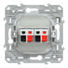 Ovalis - Prise haut parleur - 2 sorties - Blanc - S320488 Schneider Electric