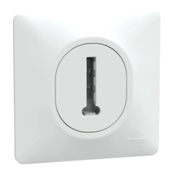 Ovalis - Prise téléphone en T - 8 contacts - avec plaque - Blanc - S320496 Schneider Electric