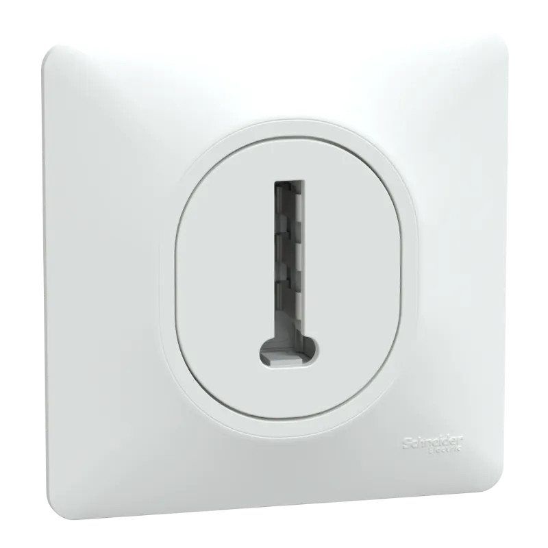 Ovalis - Prise téléphone en T - 8 contacts - avec plaque - Blanc - S320496 Schneider Electric