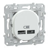 Ovalis - double chargeur USB A+C 12W - Blanc - S320401 Schneider Electric