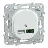Chargeur USBA 7,5W+C 45W Blanc - S320403 Schneider Electric