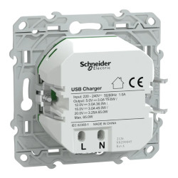 Chargeur USB-C 65W Blanc - S320406 Schneider Electric