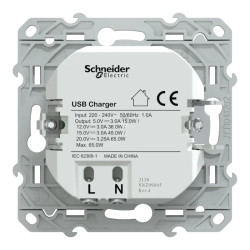 Chargeur USB-C 65W Blanc - S320406 Schneider Electric