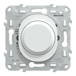 Ovalis - Variateur de lumière universel - 2/3 fils - Blanc - S320519 Schneider Electric