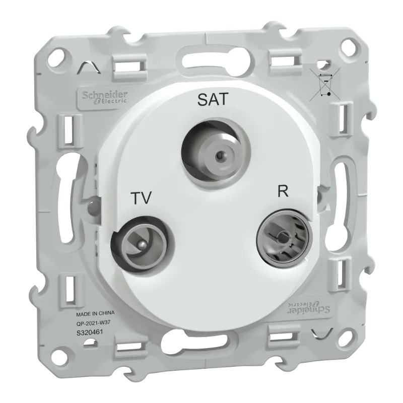 Ovalis - prise TV-R-SAT - Blanc - S320461 Schneider Electric