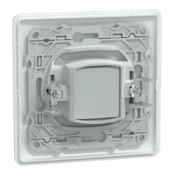 Ovalis - prise TV simple - Blanc - griffes montées - avec plaque - S321405 Schneider Electric