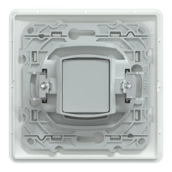 Ovalis - prise TV simple - Blanc - griffes montées - avec plaque - S321405 Schneider Electric