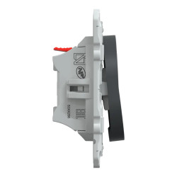 Ovalis - bouton poussoir à fermeture - 10A - Anthracite - S340206 Schneider Electric