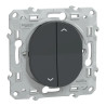 Ovalis - interrupteur 2 boutons pour volet roulant- 6AX -Anthracite - S340208 Schneider Electric