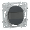 Ovalis - poussoir à fermeture avec porte-étiquette - 10AX - Anthracite - S340266 Schneider Electric