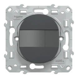 Ovalis - poussoir à fermeture avec porte-étiquette - 10AX - Anthracite - S340266 Schneider Electric