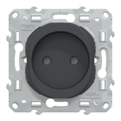 Ovalis - prise de courant à puits 2P 16A - bornes vis - Anthracite - S340033 Schneider Electric