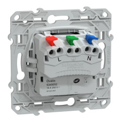 Prise 2P+T affleurante Anth - S340052 Schneider Electric