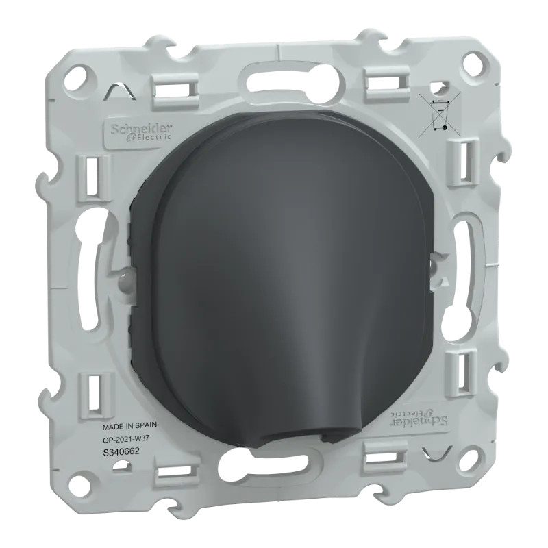 Ovalis - sortie de câble - 16A - Ø6..12mm - Anthracite - S340662 Schneider Electric