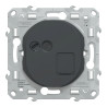 Ovalis - prise RJ45 cat.6a STP - grade 3 (multimédia +) - Anthracite - S340477 Schneider Electric