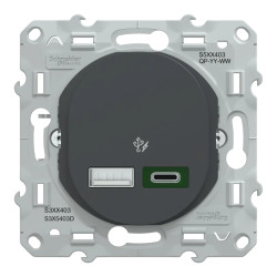 Chargeur USBA 7,5W+C 45W Anth - S340403 Schneider Electric