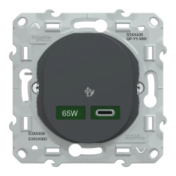 Chargeur USB-C 65W Anthracite - S340406 Schneider Electric