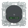 Chargeur USB-C 65W Anthracite - S340406 Schneider Electric