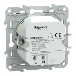 Chargeur USB-C 65W Anthracite - S340406 Schneider Electric