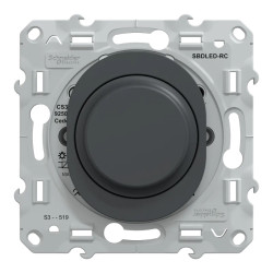 Ovalis - Variateur de lumière universel - 2/3 fils - Anthracite - S340519 Schneider Electric
