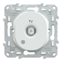 Ovalis - prise TV simple - Antibactérien - S300405 Schneider Electric