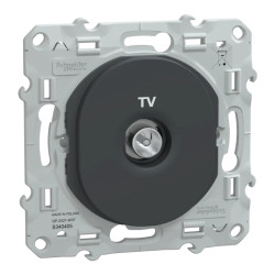 Ovalis - prise TV simple - Anthracite - S340405 Schneider Electric