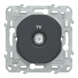 Ovalis - prise TV simple - Anthracite - S340405 Schneider Electric