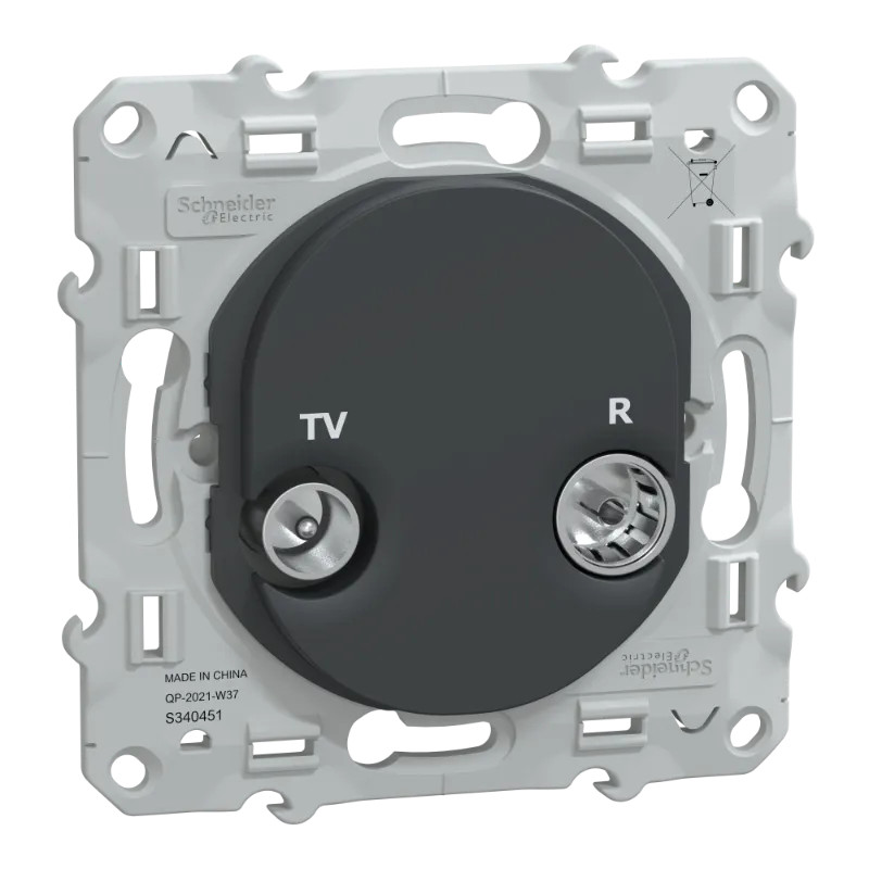 Ovalis - prise TV-R - Anthracite - S340451 Schneider Electric